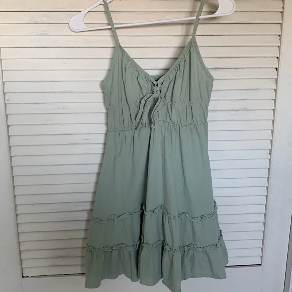 Green mini dress - Picture 2 of 3